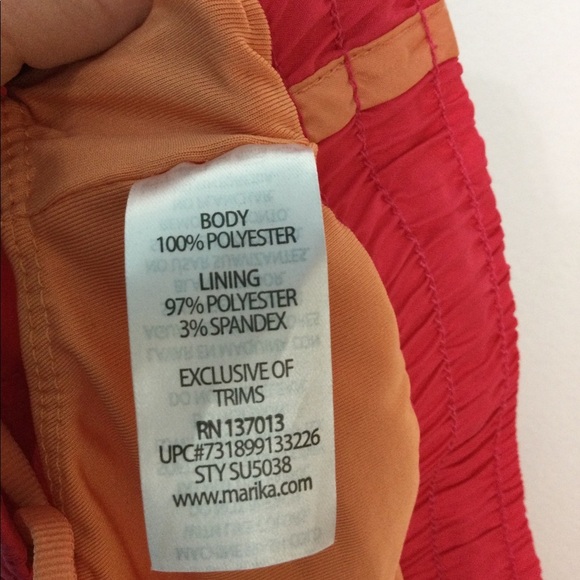 Women’s Marika Tek S Small 4 - 6 Shorts Athletic Running Red Orange Active NWT - Picture 8 of 11